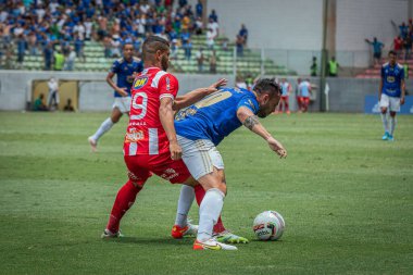 Belo Horizonte, Minas Gerais, Brezilya: 20 Şubat 2022: Cruzeiro ve Villa Nova arasındaki futbol maçı, 2022 Mineiro Futbol Şampiyonası 'nın sekizinci turu için geçerlidir.