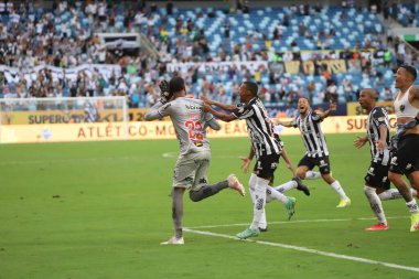 Atletico Mineiro ve Flamengo, 20 Şubat 2022: Cuiaba, Mato Grosso, Brezilya: Brezilya Süper Kupası finali için geçerli olan Atletico Mineiro ve Flamengo arasındaki futbol maçı