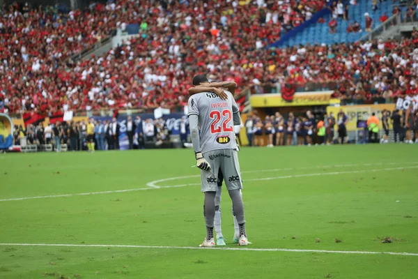 Atletico Mineiro ve Flamengo, 20 Şubat 2022: Cuiaba, Mato Grosso, Brezilya: Brezilya Süper Kupası finali için geçerli olan Atletico Mineiro ve Flamengo arasındaki futbol maçı