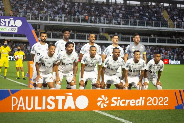 Santos Sao Paulo Février 2022 Match Football Entre Sao Paulo — Photo