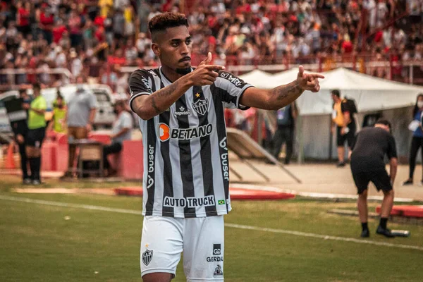 Mineiro Soccer Championship Pouso Alegre Und Atlético Fußballspiel Zwischen Pouso — Stockfoto