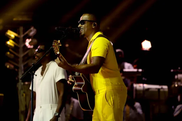 Tour Brothers Singers Alexandre Pires Seu Jorge February 2022 Brazil — Stock Photo, Image