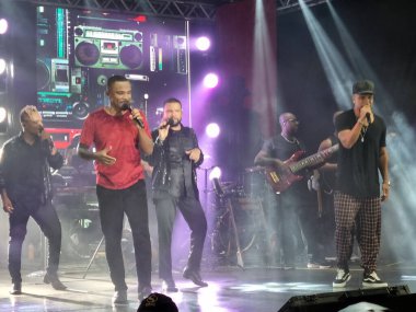 Brezilyalı şarkıcı Alexandre Pires, Florianopolis 'te düzenlenen geleneksel Peixada do Gui 2022' de sahne aldı. 1 Mart 2022, Florianopolis, Santa Catarina, Brezilya. Brezilyalı şarkıcı Alexandre Pires, 