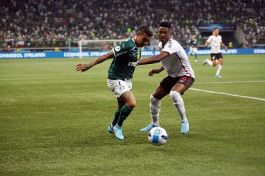Sudamericana Futbol Recopa Finali: Palmeiras ve Athletico-PR. 2 Mart 2022, Sao Paulo, Brezilya. Athletico Paranaensa 'ya karşı 2-0' lık galibiyetten sonra Sudamericana Futbol Recopa Finali