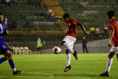 Paulista Futbol Şampiyonası İkinci Lig Portekiz ve Rio Claro. 2 Mart 2022, Sao 'Paulo, Brezilya. Portekiz ile Rio Claro arasındaki futbol maçı, Paulista Futbol Şampiyonası 'nın 11. raundunda geçerlidir.
