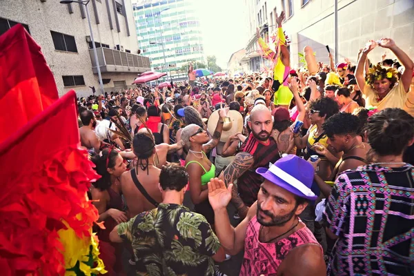 Viaggiatori Divertono Con Altro Blocco Carnevale Nel Centro Rio Janeiro — Foto Stock