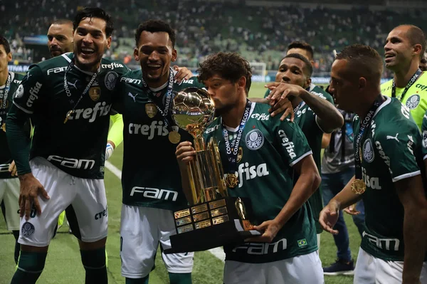 Sudamericana Sfootball Recopa Final Palmeiras Athletico 2022年3月2日 巴西圣保罗 在以2比0战胜巴拉那纳队之后进行的南美足球裁判决赛 — 图库照片