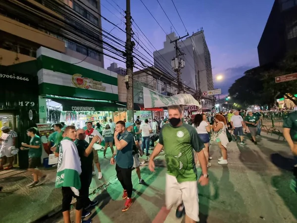 Recopa Sudamericana Soccer Final Palmeiras Athletico Marcha 2022 Sao Paulo — Stock Photo, Image