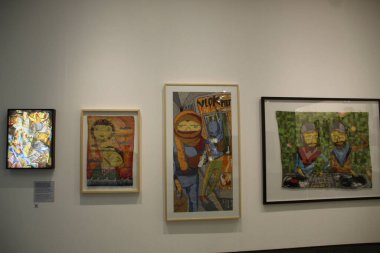 Sergi Brezilyalı graffiti sanatçıları Osgemeos 'un Curitiba' daki MON 'da izlediği yolu anlatıyor. 3 Mart 2022, Curitiba, Parana, Brezilya: Osgemeos: MON Oscar Niemeyer Müzesi tarafından düzenlenen serginin keyfini çıkarın