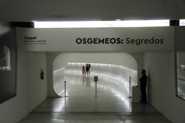 Oscar Niemeyer Müzesi, daha çok Curitiba 'daki Göz Müzesi olarak bilinir. 3 Mart 2022, Curitiba, Parana, Brezilya: Oscar Niemeyer Müzesi, daha çok Göz Müzesi olarak bilinen, kültür ve eğlence için birçok seçenekten biri. 