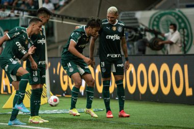 Paulista Futbol Şampiyonası, Palmeiras ve Guarani. 6 Mart 2022, Sao Paulo, Brezilya: Sao Paulo 'daki Allianz Parque Stadyumu' nda yapılan Paulista Futbol Şampiyonası 'nın 10. turu için Palmeiras ve Guarani arasında oynanan futbol maçı.