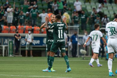 Paulista Futbol Şampiyonası, Palmeiras ve Guarani. 6 Mart 2022, Sao Paulo, Brezilya: Sao Paulo 'daki Allianz Parque Stadyumu' nda yapılan Paulista Futbol Şampiyonası 'nın 10. turu için Palmeiras ve Guarani arasında oynanan futbol maçı.