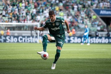 Paulista Futbol Şampiyonası, Palmeiras ve Guarani. 6 Mart 2022, Sao Paulo, Brezilya: Sao Paulo 'daki Allianz Parque Stadyumu' nda yapılan Paulista Futbol Şampiyonası 'nın 10. turu için Palmeiras ve Guarani arasında oynanan futbol maçı.