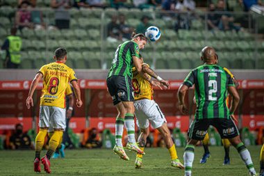 Libertadores Futbol Kupası - Üçüncü aşama: Guayaquil 'den Amerika-MG ve Barcelona. 8 Mart 2022, Belo Horizonte, Brezilya: Guayaquil 'den Amerika Mineira ile Barselona arasında oynanan futbol maçı, Libertadores Futbol Kupası 2022 - Üçüncü Sahne
