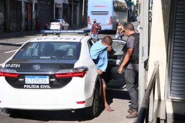 Aile içi şiddete karşı operasyon Rio de Janeiro 'da gerçekleştirilir. 8 Mart 2022, Rio de Janeiro, Brezilya: Sivil Polis Rio de Janeiro 'da 8 Mart Salı günü Uluslararası Kadınlar Günü' nde operasyon düzenledi