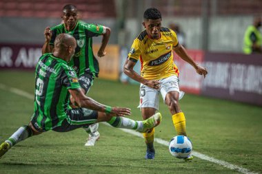 Libertadores Futbol Kupası - Üçüncü aşama: Guayaquil 'den Amerika-MG ve Barcelona. 8 Mart 2022, Belo Horizonte, Brezilya: Guayaquil 'den Amerika Mineira ile Barselona arasında oynanan futbol maçı, Libertadores Futbol Kupası 2022 - Üçüncü Sahne