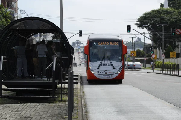 Curitiba Daki Toplu Taşımacılık Gümrük Vergilerinde Değişiklik Yaşıyor Mart 2022 — Stok fotoğraf