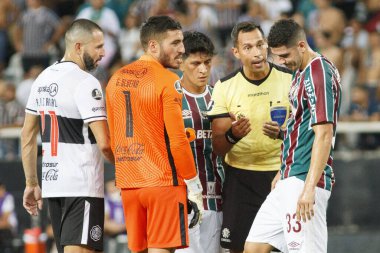 Libertadores Futbol Kupası - Üçüncü aşama: Fluminense ve Olimpia-PAR. 9 Mart 2022, Rio de Janeiro, Brezilya: Nilton Santos 'ta düzenlenen Libertadores Futbol Kupası' nın üçüncü aşaması için geçerli olan Fluminense ve Olimpia (Paraguay) arasındaki futbol maçı
