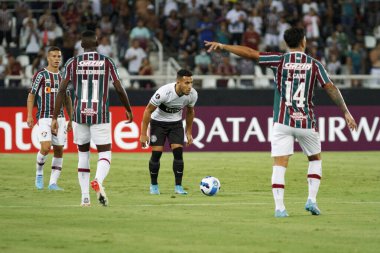 Libertadores Futbol Kupası - Üçüncü aşama: Fluminense ve Olimpia-PAR. 9 Mart 2022, Rio de Janeiro, Brezilya: Nilton Santos 'ta düzenlenen Libertadores Futbol Kupası' nın üçüncü aşaması için geçerli olan Fluminense ve Olimpia (Paraguay) arasındaki futbol maçı