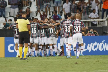 Libertadores Futbol Kupası - Üçüncü aşama: Fluminense ve Olimpia-PAR. 9 Mart 2022, Rio de Janeiro, Brezilya: Nilton Santos 'ta düzenlenen Libertadores Futbol Kupası' nın üçüncü aşaması için geçerli olan Fluminense ve Olimpia (Paraguay) arasındaki futbol maçı