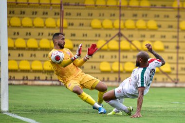 Paulista Futbol Şampiyonası - İkinci Lig: Audax Portuguesa. 12 Mart 2022, Osasco, Sao Paulo, Brezilya: Audax ve Portuguesa arasındaki futbol maçı, Paulista Futbol Şampiyonası 'nın 14. turu için geçerlidir - İkinci Lig