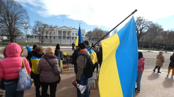 Ukrayna Nöbeti Beyaz Saray Önünde Gösteri Mart 2022 Washington Maryland — Stok fotoğraf