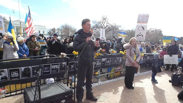 Oekraïne Vigil Demonstratie Voor Het Witte Huis Maart 2022 Washington — Stockfoto