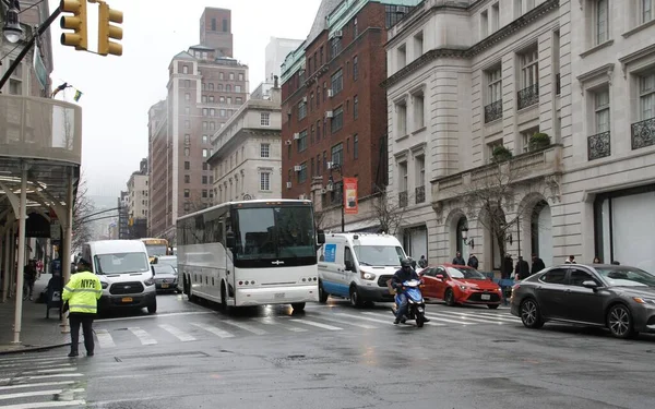 Heavy Traffic Vehicles Result Saint Patricks Day Parade March 2022 — Stock Photo, Image