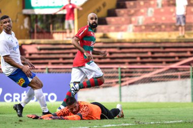 Paulista Futbol Şampiyonası - İkinci Lig Portekizce ve Portekizce 18 Mart 2022, Sao Paulo, Brezilya: Portekiz ve Portekiz arasında oynanan futbol maçı, Paulista Şampiyonası 'nın 15. turu için geçerli - İkinci Lig