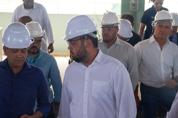 Rio de Janeiro hükümeti Alemao teleferiğinin restorasyonuna başladı. 18 Mart 2022, Rio de Janeiro, Brezilya. Rio de Janeiro Valisi Claudio Castro ve Altyapı ve İşletme Bakanı Max Lemos... 