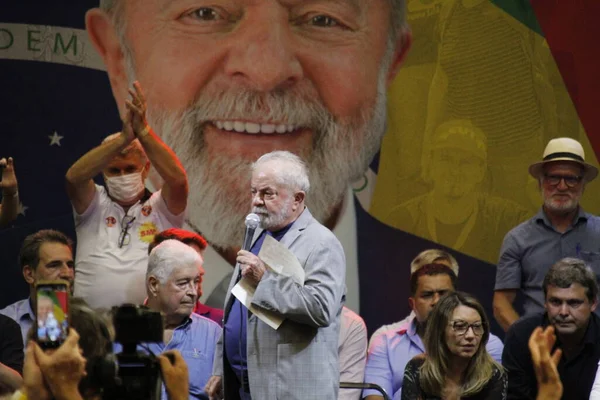Presidente Brasileño Luiz Inácio Lula Silva Participa Afiliación Del Gobernador —  Fotos de Stock