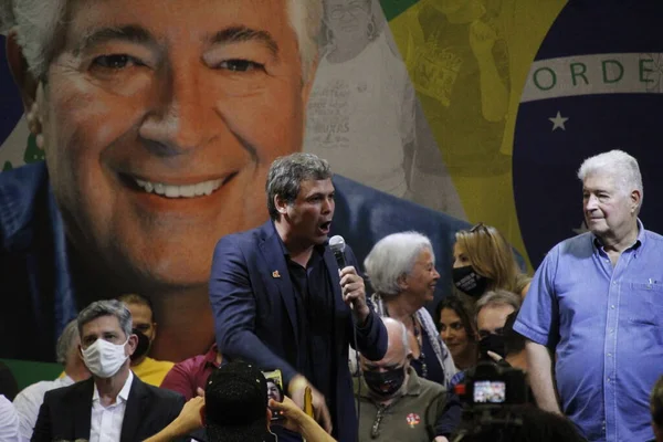 Presidente Brasileiro Luiz Inácio Lula Silva Participa Filiação Governador Roberto — Fotografia de Stock