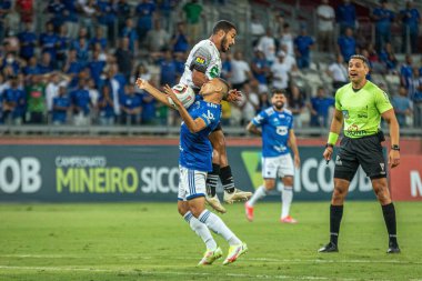 Mineiro Futbol Şampiyonası Yarı Finali Cruzeiro Atletizm Kulübü 'ne karşı. 22 Mart 2022, Belo Horizonte, Minas Gerais, Brezilya: Cruzeiro ve Athletic arasındaki futbol maçı, Mineiro Futbol Şampiyonası 'nın ilk yarı final maçı için geçerlidir.