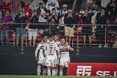 Paulista Futbol Şampiyonası çeyrek finalleri Sao Paulo, Sao Bernardo 'ya karşı. 22 Mart 2022, Sao Paulo, Brezilya: Sao Paulo ve Sao Bernardo arasındaki futbol maçı, Sao Paulo 'daki Morumbi Stadyumu' nda oynanan Paulista Futbol Şampiyonası için geçerlidir.