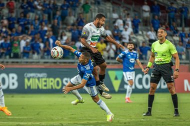Mineiro Futbol Şampiyonası Yarı Finali Cruzeiro Atletizm Kulübü 'ne karşı. 22 Mart 2022, Belo Horizonte, Minas Gerais, Brezilya: Cruzeiro ve Athletic arasındaki futbol maçı, Mineiro Futbol Şampiyonası 'nın ilk yarı final maçı için geçerlidir.