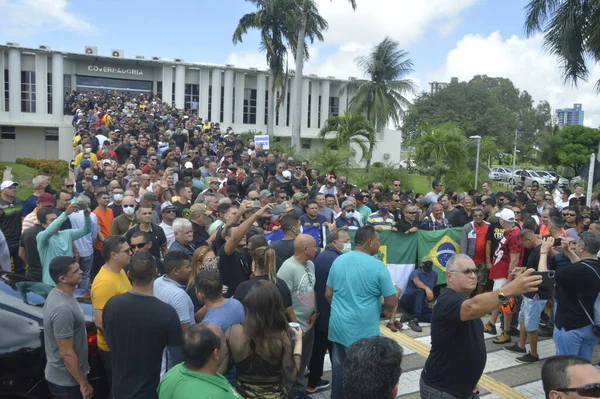 Policiais Militares Bombeiros Rio Grande Norte Protestam Pela Correção Salarial — Fotografia de Stock