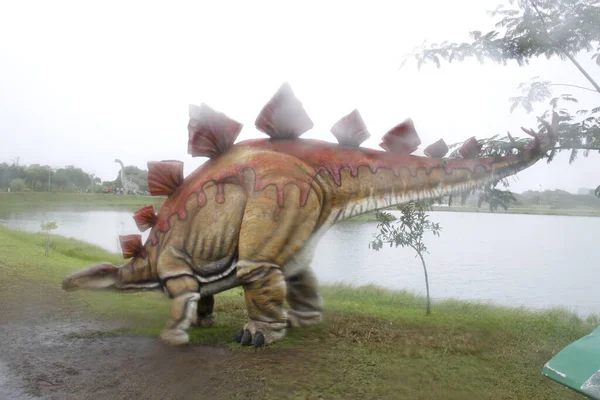 Парк Динозаврів Пінхавісі Парана Березня 2022 Піньїс Парана Бразилія Громадськість — стокове фото
