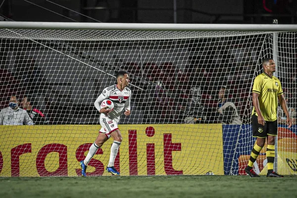 Paulista Soccer Championship Quarter Finals Sao Paulo Sao Bernardo Marca — Zdjęcie stockowe