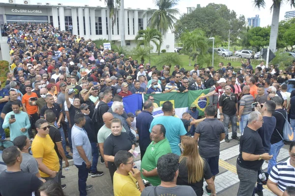 Policiais Militares Bombeiros Rio Grande Norte Protestam Pela Correção Salarial — Fotografia de Stock