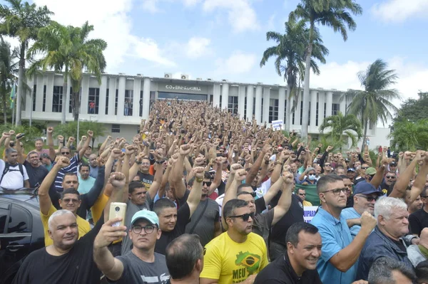 Vojenská Policie Hasiči Rio Grande Norte Protestují Proti Opravě Platu — Stock fotografie