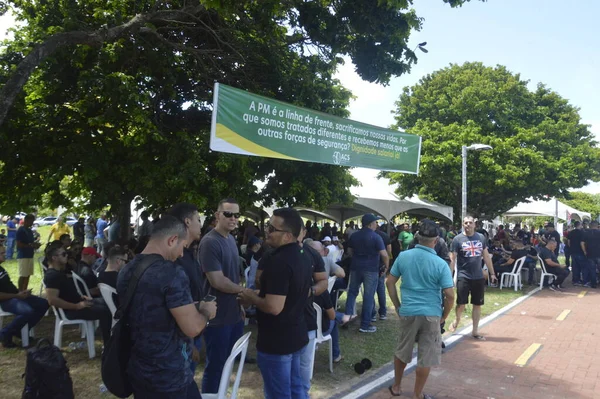 Police Militaire Les Pompiers Rio Grande Norte Protestent Contre Correction — Photo