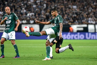 Paulista Futbol Şampiyonası - çeyrek final Korintliler ve Guarani. 24 Mart 2022, Sao Paulo, Brezilya: Neo Quimica Arena 'da yapılan Paulista Futbol Şampiyonası çeyrek finalleri için geçerli olan Corinthians ve Guarani arasındaki futbol maçı 