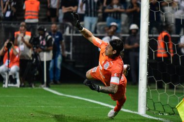 Paulista Futbol Şampiyonası - çeyrek final Korintliler ve Guarani. 24 Mart 2022, Sao Paulo, Brezilya: Neo Quimica Arena 'da yapılan Paulista Futbol Şampiyonası çeyrek finalleri için geçerli olan Corinthians ve Guarani arasındaki futbol maçı 