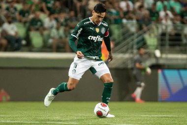 Paulista Futbol Şampiyonası Yarı Finali Palmeiras ve Red Bull Bragantino. 26 Mart 2022, Sao Paulo, Brezilya: Palmeiras ile Red Bull Bragantino arasındaki futbol maçı, Paulista Futbol Şampiyonası Yarı Finali için geçerli, Alianz Parque Stadyumu 'nda yapıldı.
