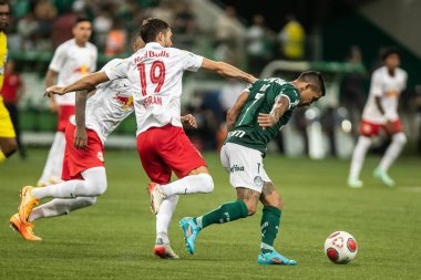 Paulista Futbol Şampiyonası Yarı Finali Palmeiras ve Red Bull Bragantino. 26 Mart 2022, Sao Paulo, Brezilya: Palmeiras ile Red Bull Bragantino arasındaki futbol maçı, Paulista Futbol Şampiyonası Yarı Finali için geçerli, Alianz Parque Stadyumu 'nda yapıldı.