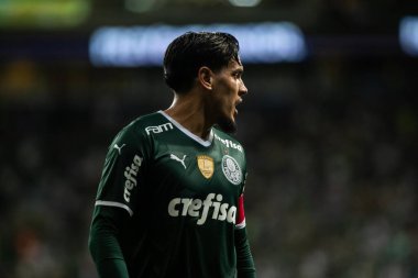 Paulista Futbol Şampiyonası Yarı Finali Palmeiras ve Red Bull Bragantino. 26 Mart 2022, Sao Paulo, Brezilya: Palmeiras ile Red Bull Bragantino arasındaki futbol maçı, Paulista Futbol Şampiyonası Yarı Finali için geçerli, Alianz Parque Stadyumu 'nda yapıldı.
