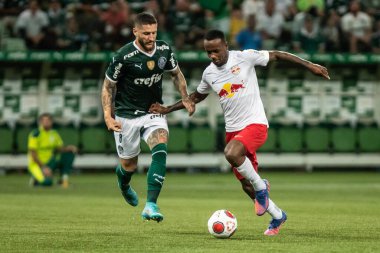 Paulista Futbol Şampiyonası Yarı Finali Palmeiras ve Red Bull Bragantino. 26 Mart 2022, Sao Paulo, Brezilya: Palmeiras ile Red Bull Bragantino arasındaki futbol maçı, Paulista Futbol Şampiyonası Yarı Finali için geçerli, Alianz Parque Stadyumu 'nda yapıldı.