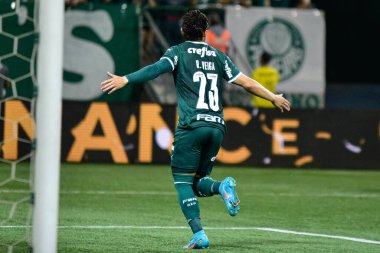 Paulista Futbol Şampiyonası çeyrek finali Palmeiras Ituano 'ya karşı. 23 Mart 2022, Sao Paulo, Brezilya: Sao Paulo 'daki Allianz Parque Stadyumu' nda yapılan Paulista Futbol Şampiyonası çeyrek final maçında Palmeiras ile Ituano arasında oynanan futbol maçı.