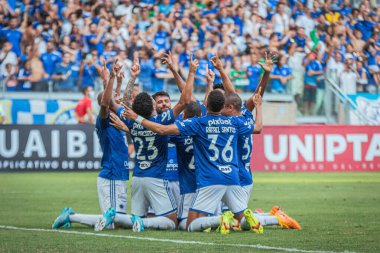 Mineiro Futbol Şampiyonası Yarı Finali: Atletik ve Cruzeiro. 26 Mart 2022, Belo Horizonte, Minas Gerais, Brezilya: Mineirao 'da düzenlenen Mineiro Futbol Şampiyonası Yarı Finali' nin dönüşü için geçerli olan Atletizm Kulübü ve Cruzeiro arasındaki futbol maçı 