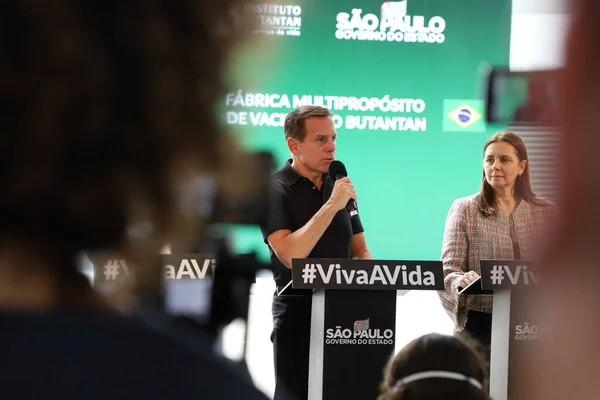 Gouverneur Van Sao Paulo Joao Doria Tijdens Ceremonie Fabriek Van — Stockfoto